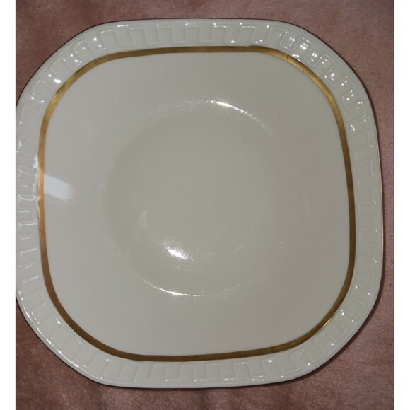 Wawel Poland Set of 4 1960’s Square Tiara Salad Plates and Bowls Gold Gilt Vtg - Picture 16 of 16